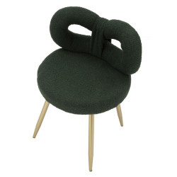 Glam Mini Chaise Ilary Verte – Harmonie Élégante Ø40x67 (assise 46)
