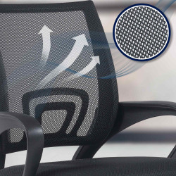 Chaise de bureau Genius, noire