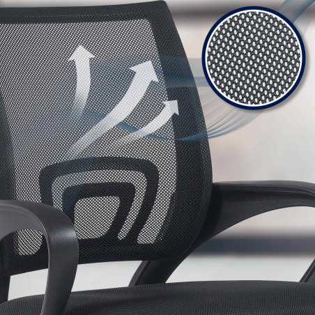 Chaise de bureau Genius, noire