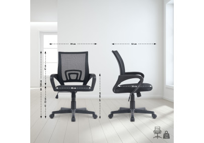 Chaise de bureau Genius, noire