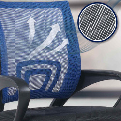 Chaise de bureau Genius, bleue