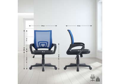 Chaise de bureau Genius, bleue