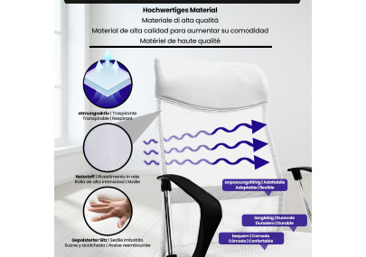 Chaise de bureau Washington blanche