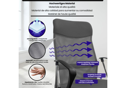 Silla De Oficina Washington Gris