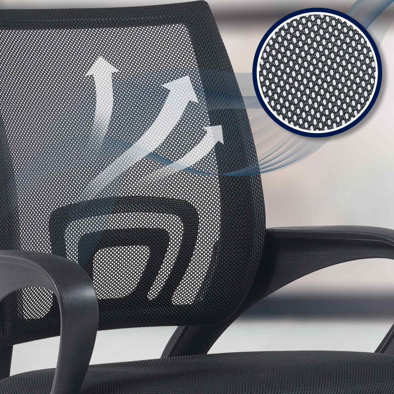 Chaise de bureau Genius, noire