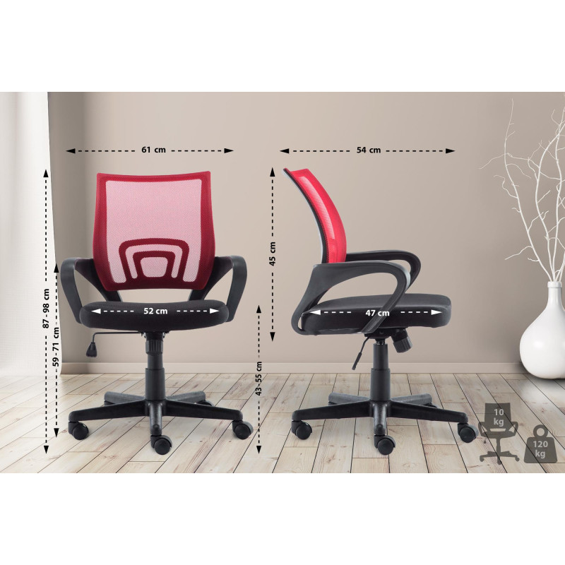 Chaise de bureau Genius, rouge