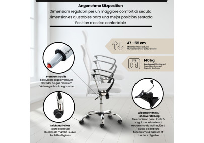 Sedia da Ufficio Washington bianco