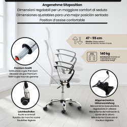 Chaise de bureau Washington blanche