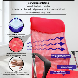 Chaise de bureau rouge Washington