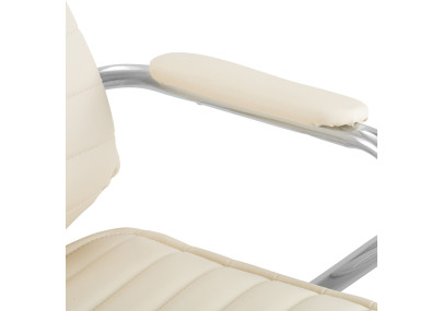 Chaise de bureau Rako, crème