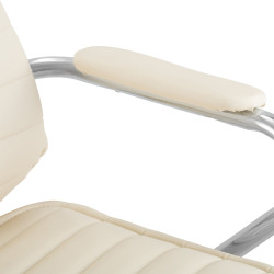 Chaise de bureau Rako, crème