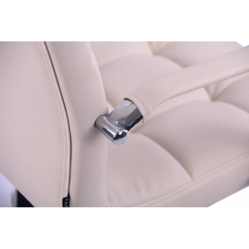 Poltrona da ufficio Deli in similpelle crema