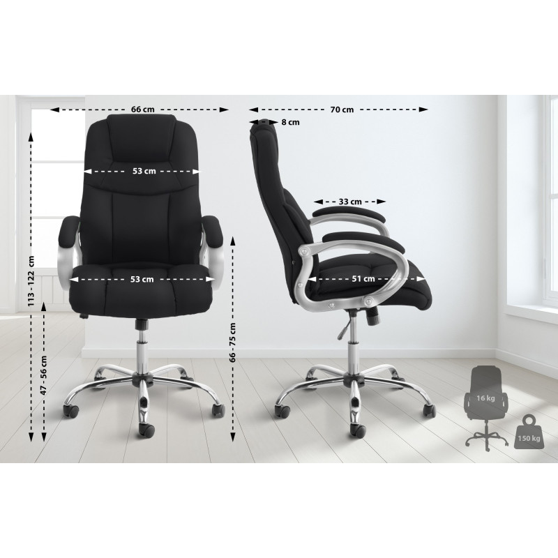 Silla De Oficina XXL Apoll Negro
