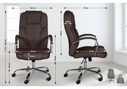 Silla De Oficina XXL Xanthos Marrón