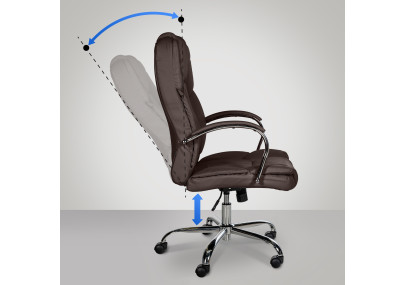 Grande chaise de bureau marron Xanthos