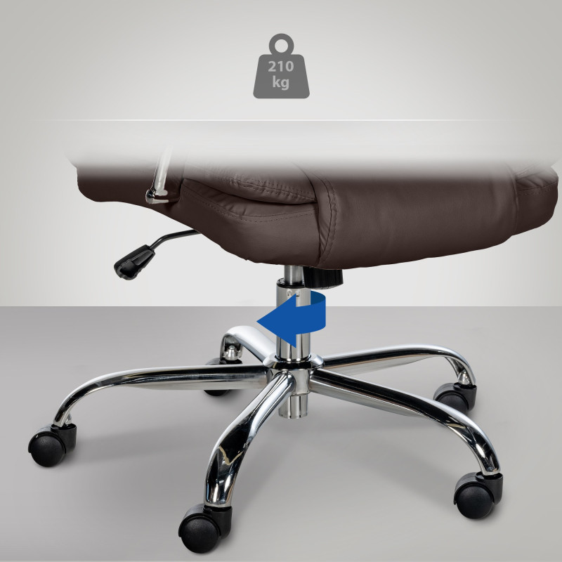 Grande chaise de bureau marron Xanthos