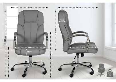 Silla De Oficina XXL Xanthos Gris