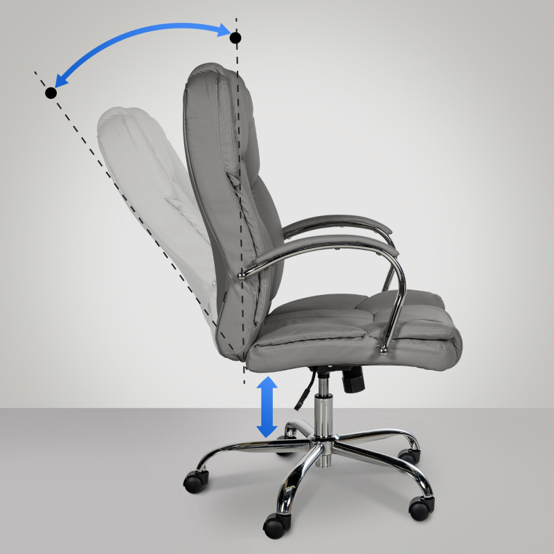 Silla De Oficina XXL Xanthos Gris