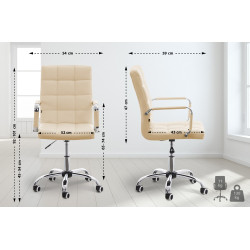 Silla de oficina Deli V2 Crema