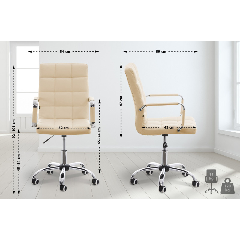 Sedia da ufficio Deli V2 crema