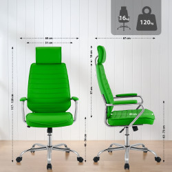 Chaise de bureau verte Rako