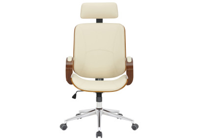 Chaise de bureau Dayton, noyer/cr?me