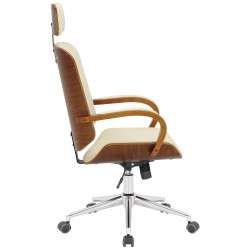 Silla De Oficina Dayton Nogal/crema