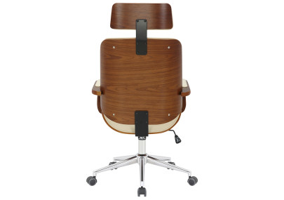 Chaise de bureau Dayton, noyer/cr?me