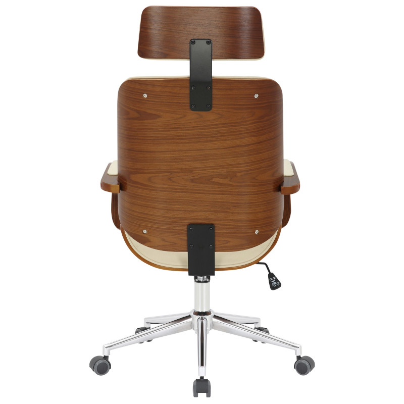 Chaise de bureau Dayton, noyer/crème