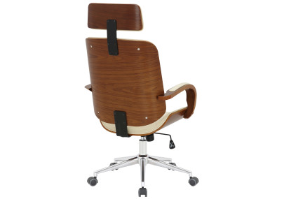 Silla De Oficina Dayton Nogal/crema
