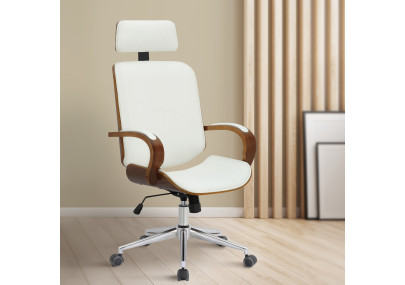 Silla De Oficina Dayton Nogal/blanco