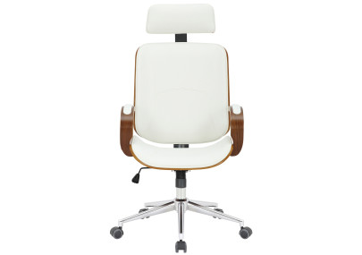 Chaise de bureau Dayton noyer/blanc