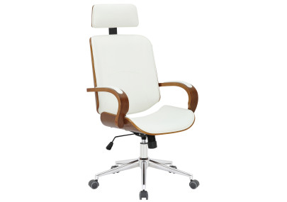 Silla De Oficina Dayton Nogal/blanco