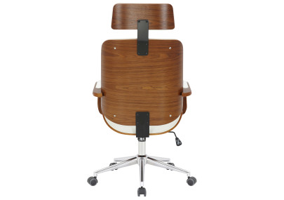 Chaise de bureau Dayton noyer/blanc