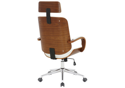 Silla De Oficina Dayton Nogal/blanco