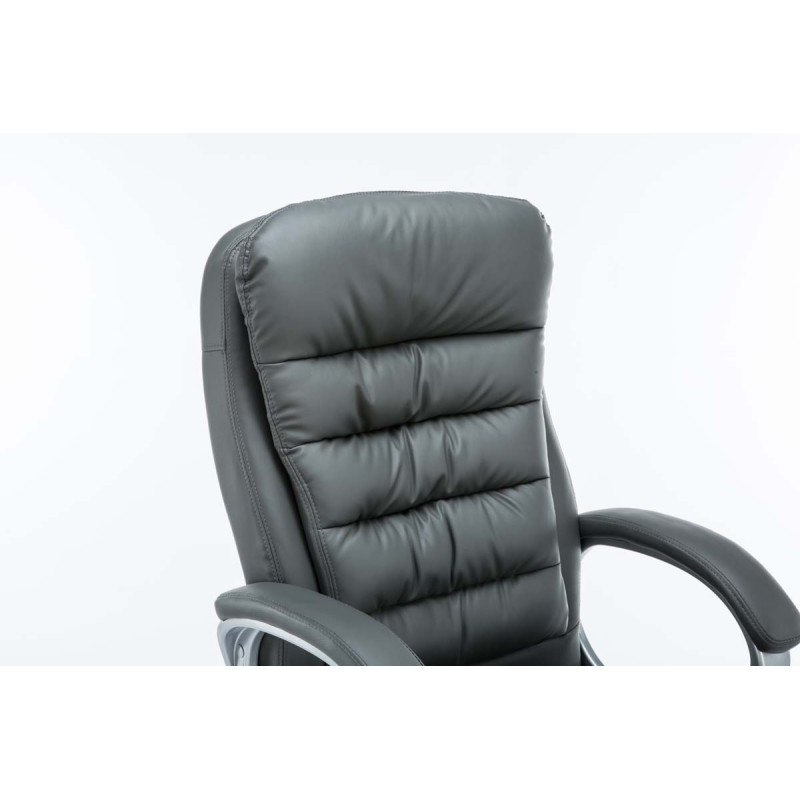 Sedia ufficio XXL Vancouver in similpelle grigio
