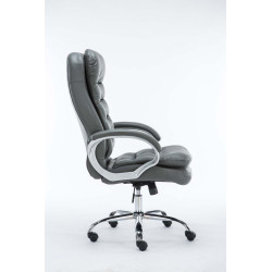 Sedia ufficio XXL Vancouver in similpelle grigio