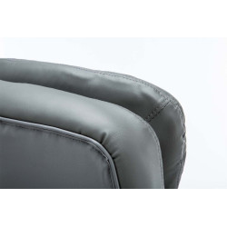 Sedia ufficio XXL Vancouver in similpelle grigio