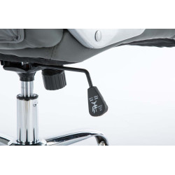 Sedia ufficio XXL Vancouver in similpelle grigio