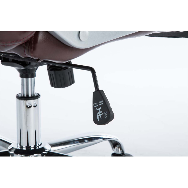 Chaise de bureau BIG Vancouver rouge bordeaux