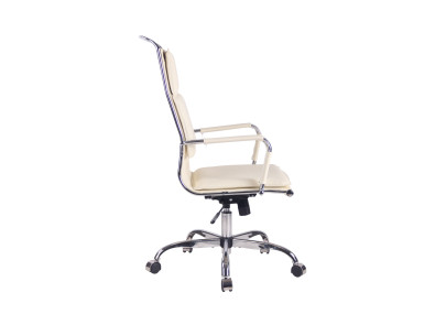 Chaise de bureau Bedford, similicuir, crème