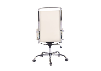 Chaise de bureau Bedford, similicuir, crème