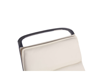 Silla De Oficina Bedford Crema,Simil cuero