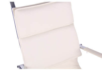 Chaise de bureau Bedford, similicuir, crème