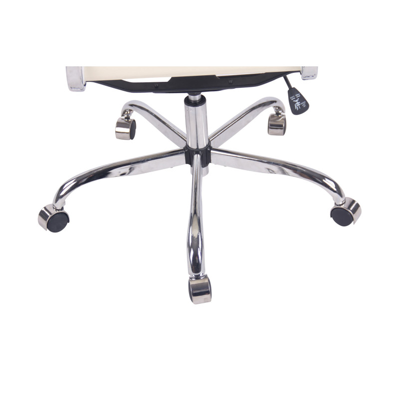 Chaise de bureau Bedford, similicuir, cr?me