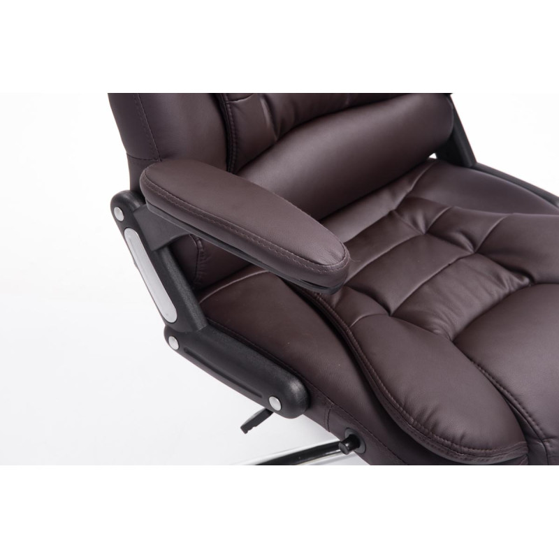 Sedia da ufficio Thor in similpelle marrone