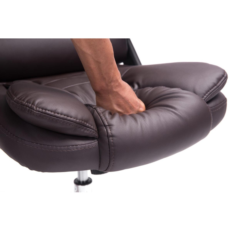 Chaise de bureau marron Thor