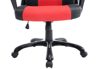 Chaise de bureau Pedro, noire/rouge