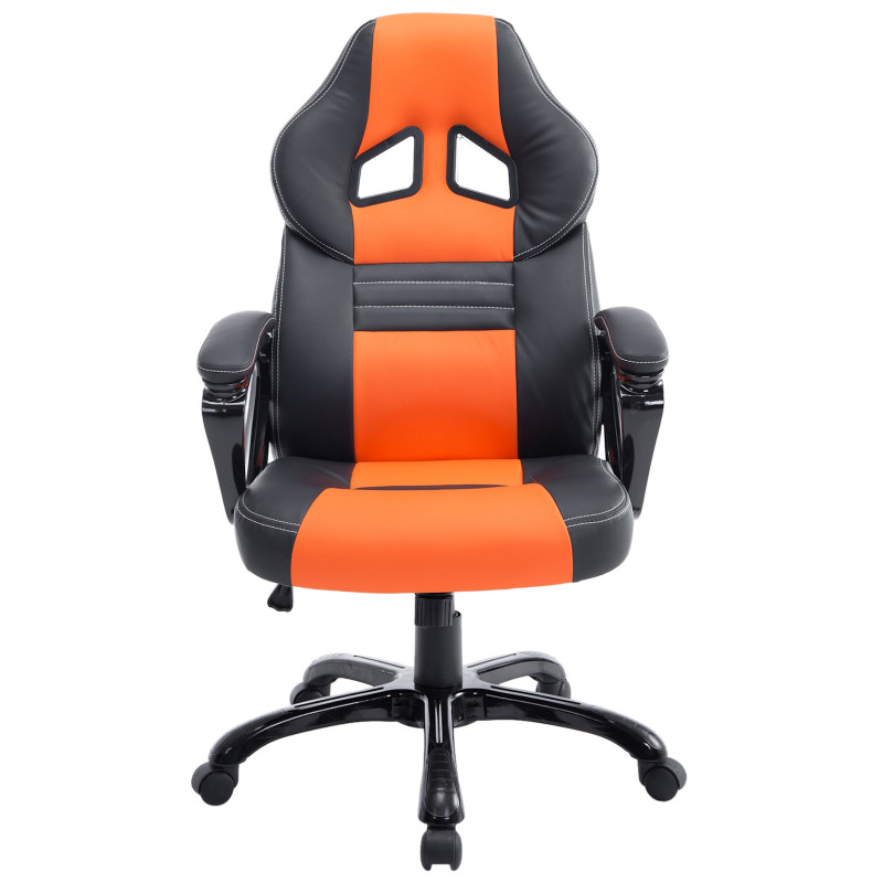 Sedia da ufficio XL Pedro Nero/arancione