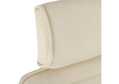 Chaise de bureau Rako, tissu crème